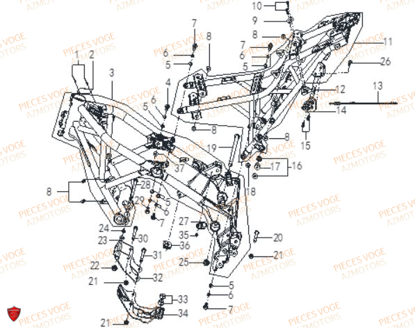 CADRE VOGE DS 650 EURO 5