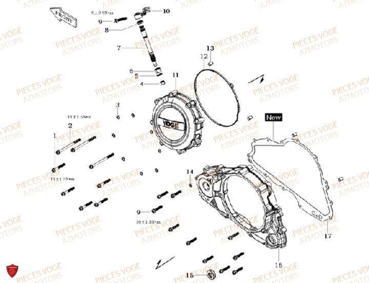 CARTER GAUCHE VOGE DS 650 EURO 5