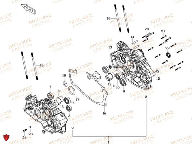 CARTER MOTEUR VOGE DS 650 EURO 5