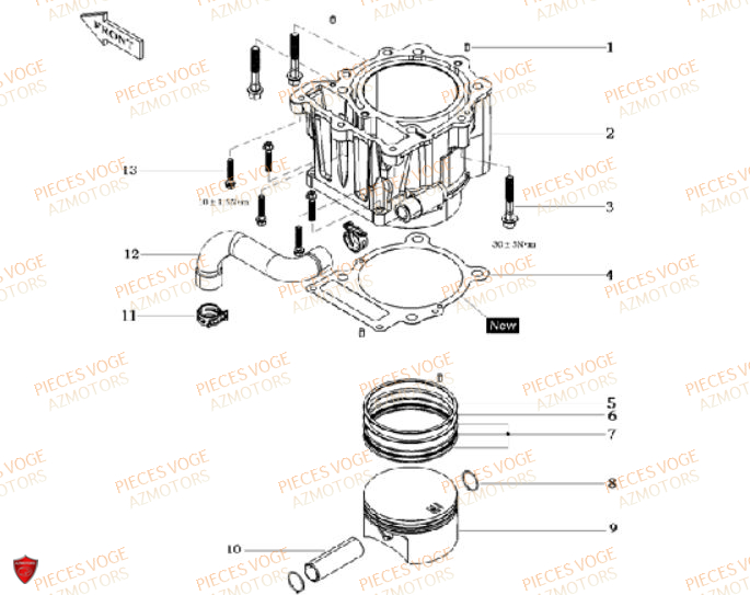 CYLINDRE VOGE DS 650 EURO 5