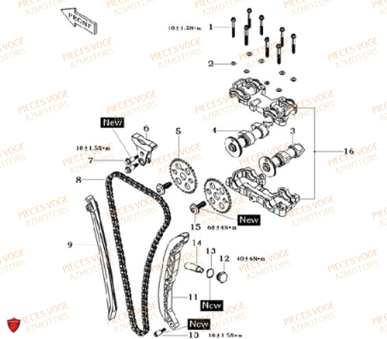 Distribution VOGE Pièces Voge 650 DS