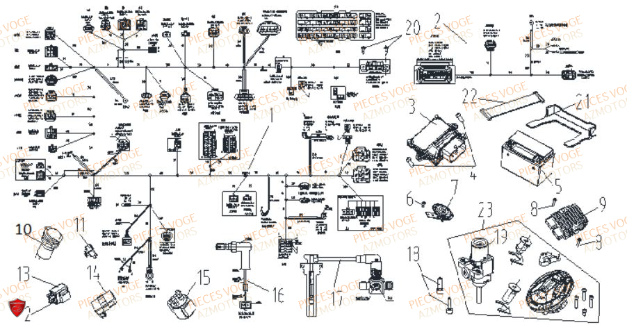 Equipement Electrique VOGE Pièces Voge 650 DS