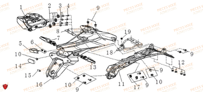 GARDE BOUE ARRIERE VOGE DS 650 EURO 5