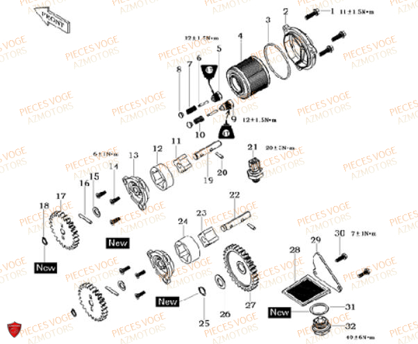 POMPE A HUILE VOGE DS 650 EURO 5