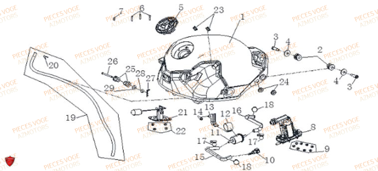 RESERVOIR VOGE DS 650 EURO 5