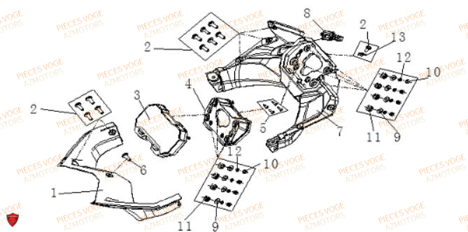 TABLEAU DE BORD VOGE DS 650 EURO 5