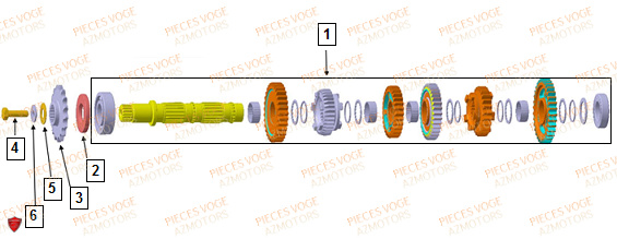 Arbre Secondaire VOGE Pièces VOGE 900 DS/X EU V