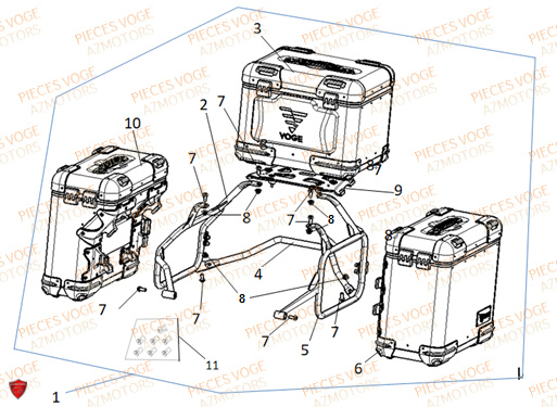 Bagagerie VOGE Pièces VOGE 900 DS/X EU V