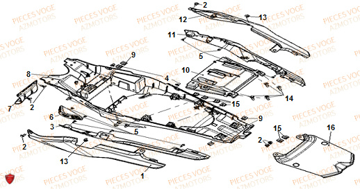 CARENAGE ARRIERE VOGE DS X 900 EURO 5