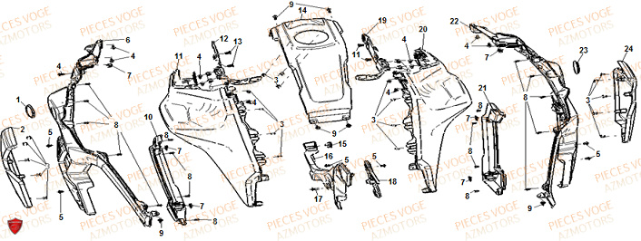 Carenage Avant VOGE Pièces VOGE 900 DS/X EU V