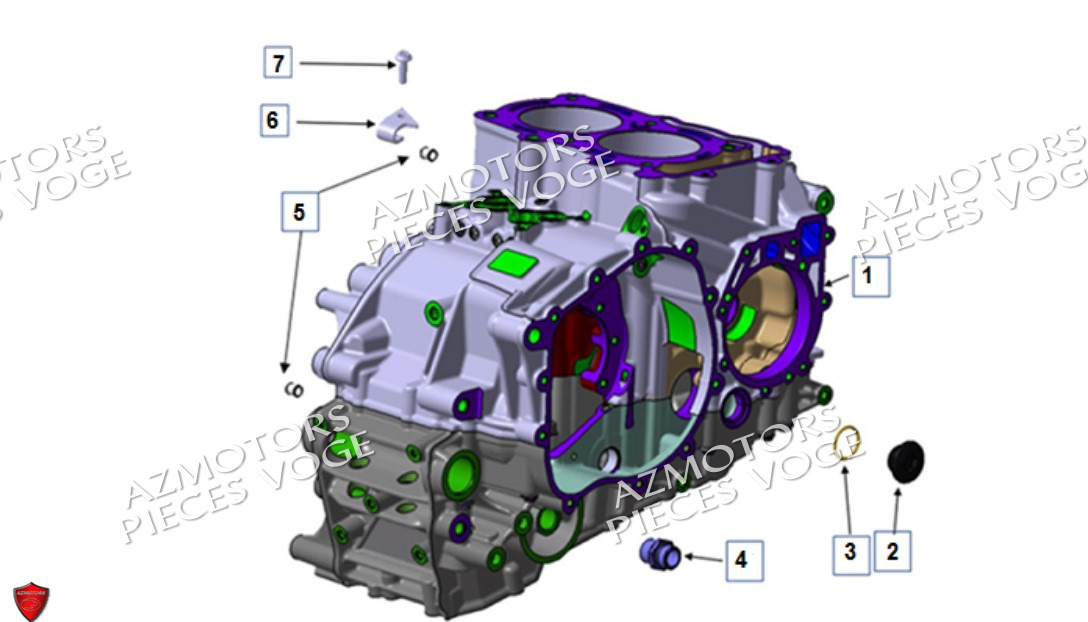 Carter Moteur VOGE Pièces VOGE 900 DS/X EU V