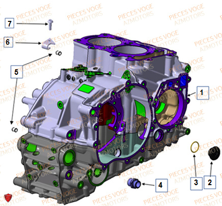 CARTER MOTEUR 2 VOGE DS X 900 EURO 5