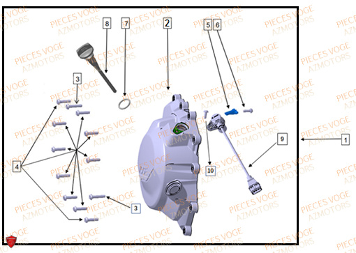 COUVRE CARTER GAUCHE VOGE DS X 900 EURO 5