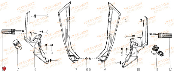 Deflecteur D Air VOGE Pièces VOGE 900 DS/X EU V