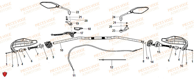 Guidon VOGE Pièces VOGE 900 DS/X EU V