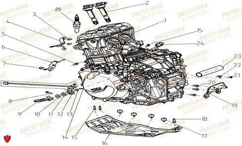 Moteur VOGE Pièces VOGE 900 DS/X EU V