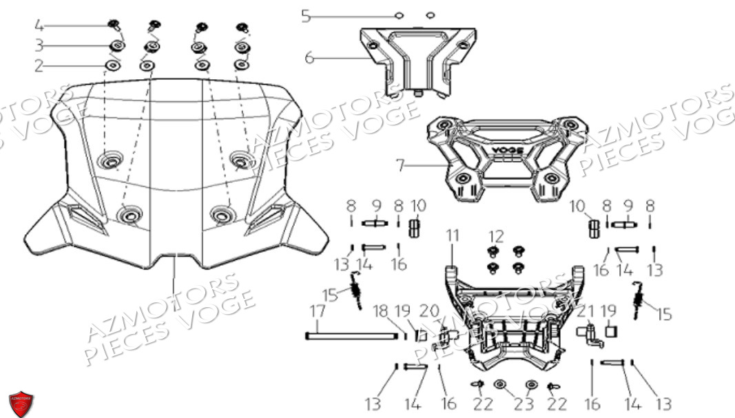 Pare Brise 900 Dsx VOGE Pièces VOGE 900 DS/X EU V