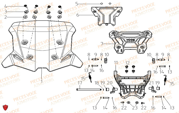 PARE BRISE VOGE DS X 900 EURO 5