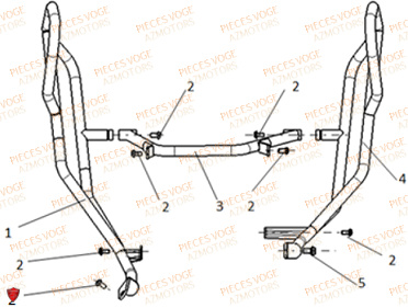 Protection Chassis VOGE Pièces VOGE 900 DS/X EU V