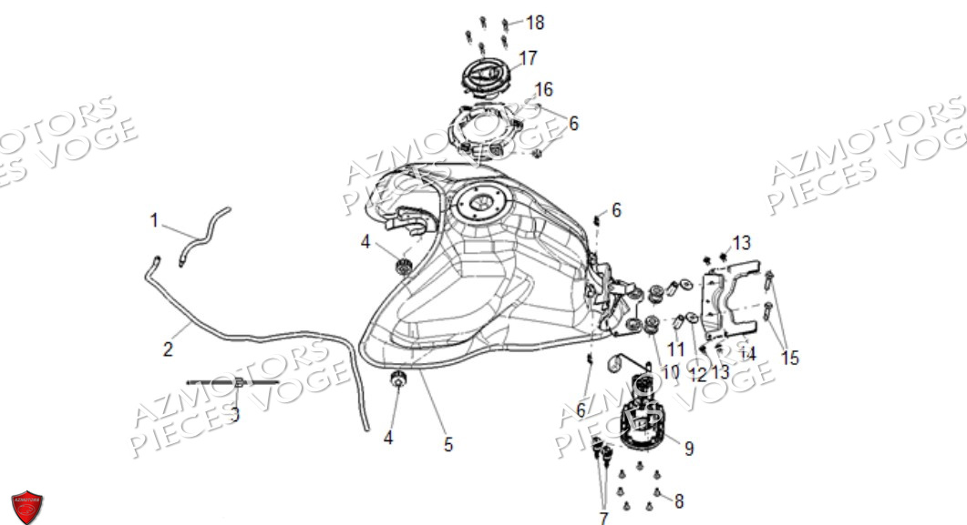 Reservoir A Carburant VOGE Pièces VOGE 900 DS/X EU V