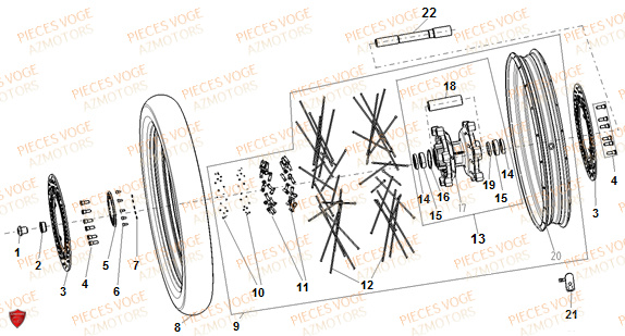 Roue Avant VOGE Pièces VOGE 900 DS/X EU V