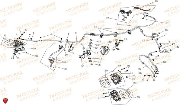 Systeme De Frein VOGE Pièces VOGE 900 DS/X EU V