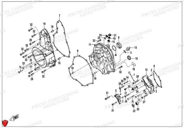 COUVRE CARTER DROIT ET GAUCHE pour DYNASTY CJ 650