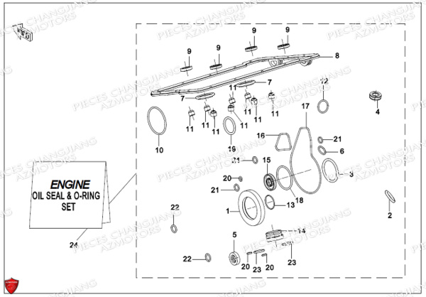 KIT_JOINTS_ETANCHEITE_MOTEUR CHANGJIANG Pieces SIDE-CAR CHANGJIANG CJ 650 DYNASTY EURO4