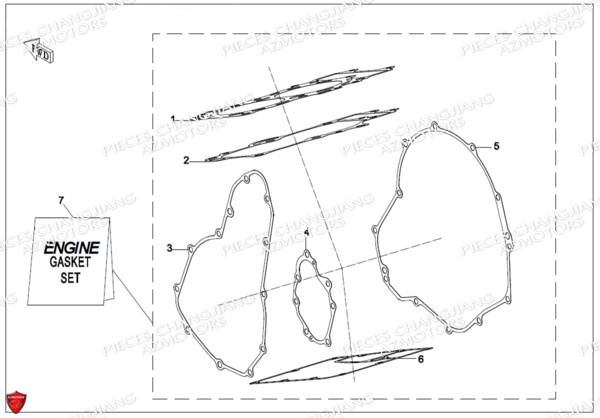 POCHETTE DE JOINTS MOTEUR pour DYNASTY CJ 650