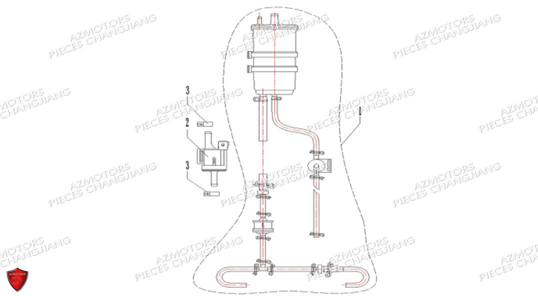 Canister CHANGJIANG Pieces SIDE-CAR CHANGJIANG CJ 650 DYNASTY EURO5