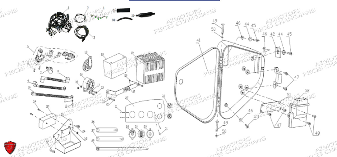 Electricite Cj650 CHANGJIANG Pieces SIDE-CAR CHANGJIANG CJ 650 DYNASTY EURO5