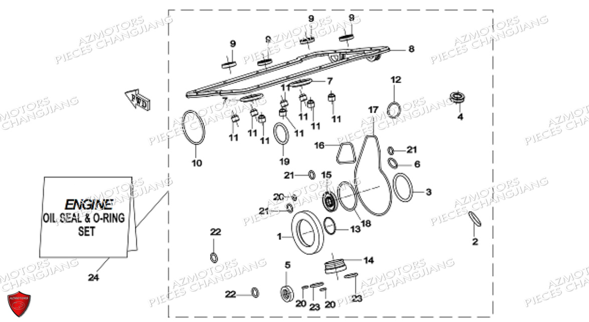 Joints  Etancheite Moteur CHANGJIANG Pieces SIDE-CAR CHANGJIANG CJ 650 DYNASTY EURO5