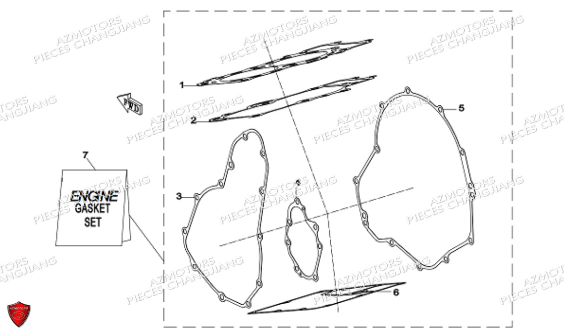 Joint Moteur Culasse Embase CHANGJIANG Pieces SIDE-CAR CHANGJIANG CJ 650 DYNASTY EURO5