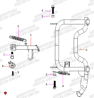 Bequilles ORCAL Pieces Orcal scooter ECOOTER E2 CARGO 3KW