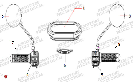 Compteur Et Commandes ORCAL Pieces Orcal scooter ECOOTER E2 CARGO 3KW