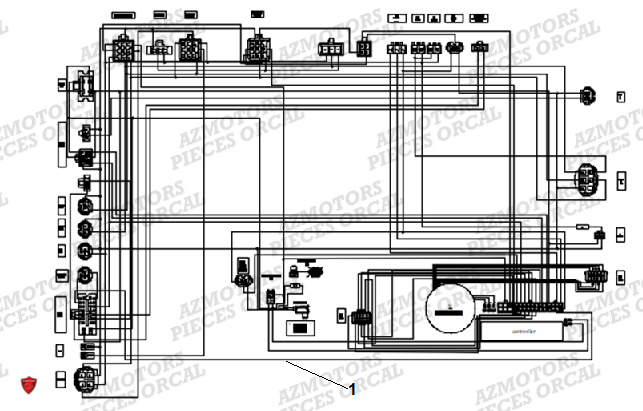 Faisceau ORCAL Pieces Orcal scooter ECOOTER E2 CARGO 3KW