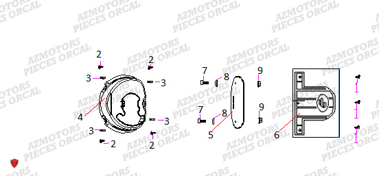 Saute Vent ORCAL Pieces Orcal scooter ECOOTER E2 CARGO 3KW