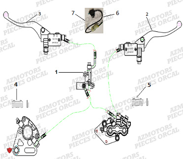 SYSTEME DE FREIN ORCAL E COOTER E2 CARGO 4KW