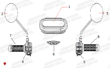 Compteur Et Commandes ORCAL Pieces Orcal scooter ECOOTER E2 MAX 3KW