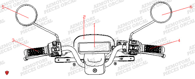 Compteur Et Commandes ORCAL Pieces Orcal scooter ECOOTER ETOWN 2 (20 & 28Ah)