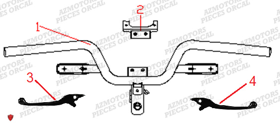 Guidon ORCAL Pieces Orcal scooter ECOOTER ETOWN 2 (20 & 28Ah)