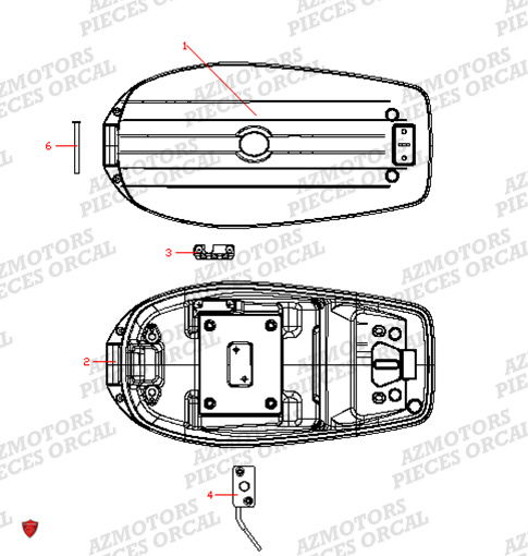 Selle ORCAL Pieces Orcal scooter ECOOTER ETOWN 2 (20 & 28Ah)