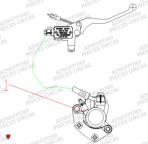 Systeme De Frein Avant ORCAL Pieces Orcal scooter ECOOTER ETOWN 2 (20 & 28Ah)