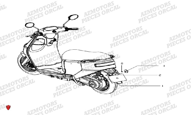Catadioptre ORCAL Pieces Orcal scooter ECOOTER E2-R 4KW