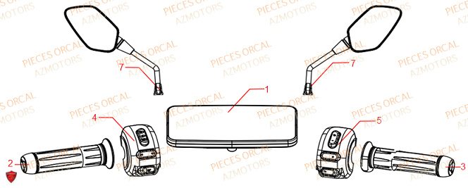 COMMANDES RETROS ORCAL ECOOTER E3 3KW