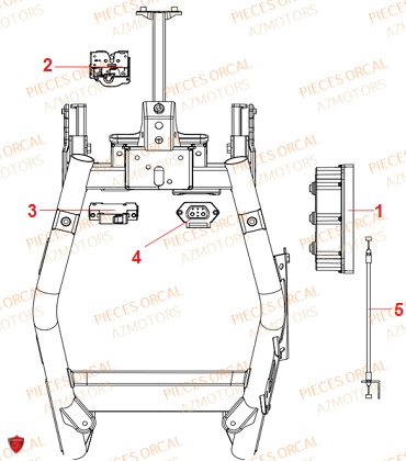 Systeme Electrique 1 ORCAL Pieces Orcal scooter ECOOTER E3 3Kw