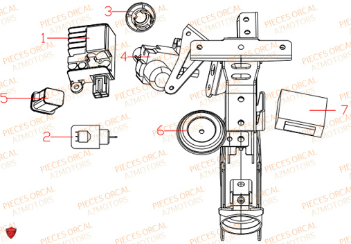 COMMUTATEUR CONVERTISSEUR CENTRALE ORCAL ECOOTER E3 7KW