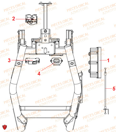 Systeme Electrique 1 ORCAL Pieces Orcal scooter ECOOTER E3-R 7Kw