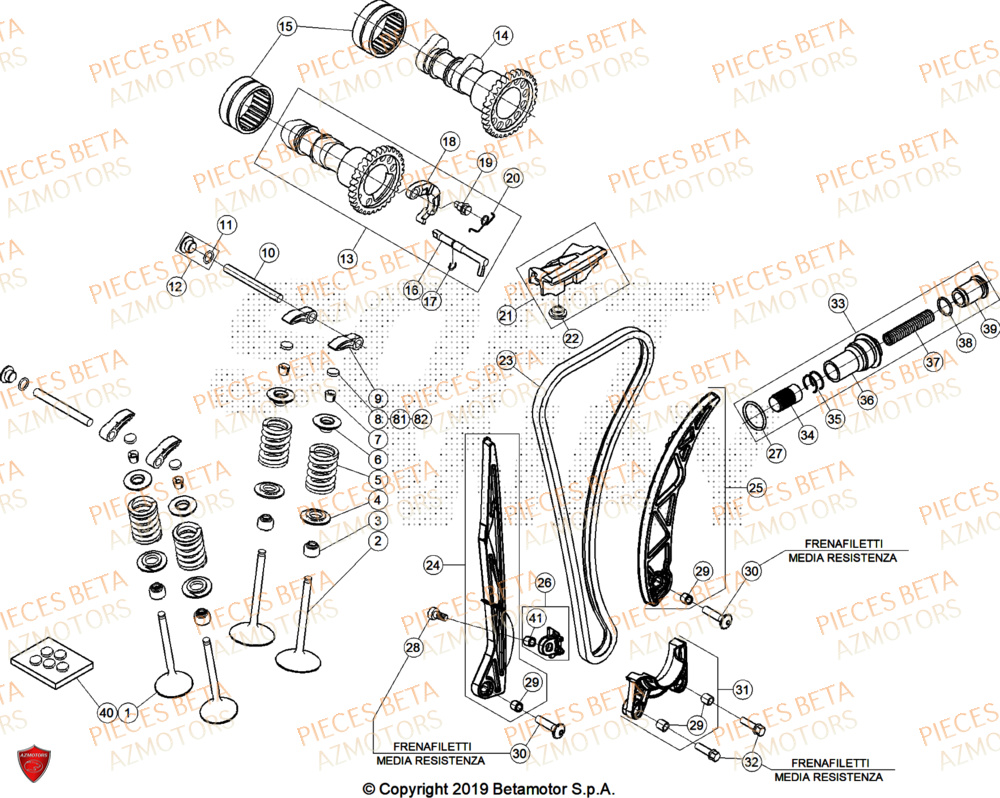 Distribution BETA Pieces BETA ENDURO RR 350 4T RACE/EURO 5+ - (2025)
