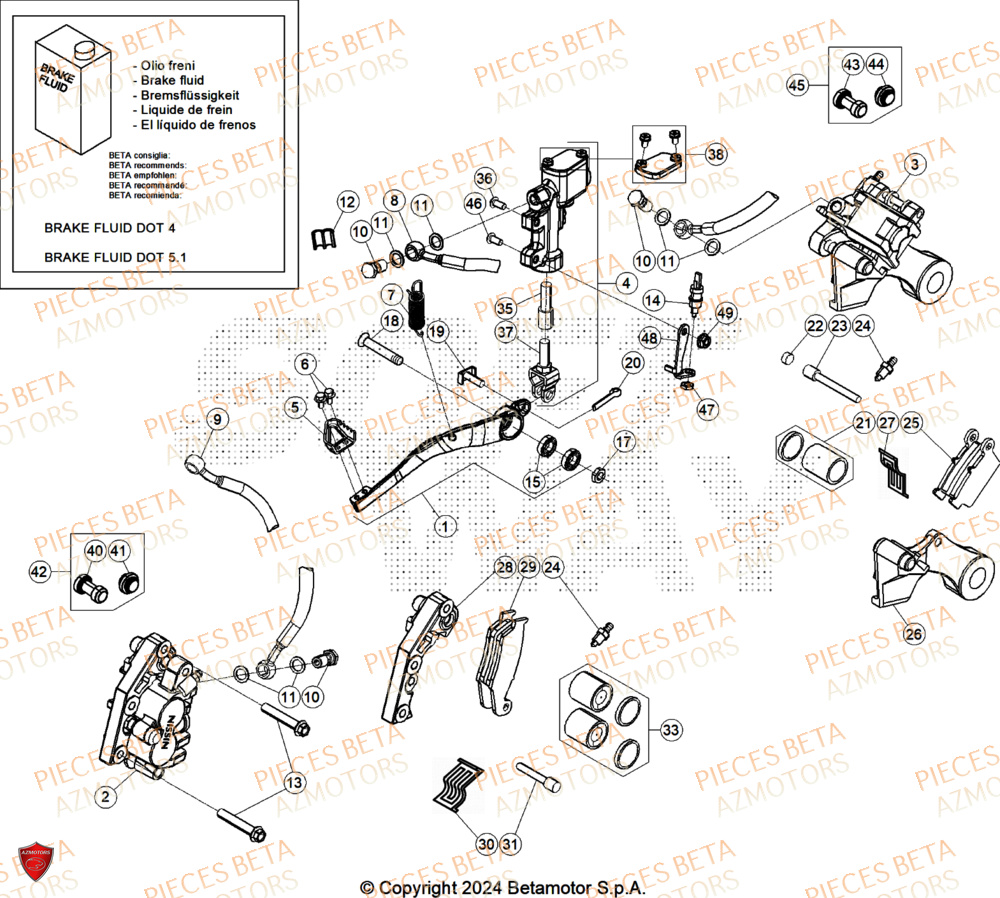 Freins BETA Pieces BETA ENDURO RR 350 4T RACE/EURO 5+ - (2025)
